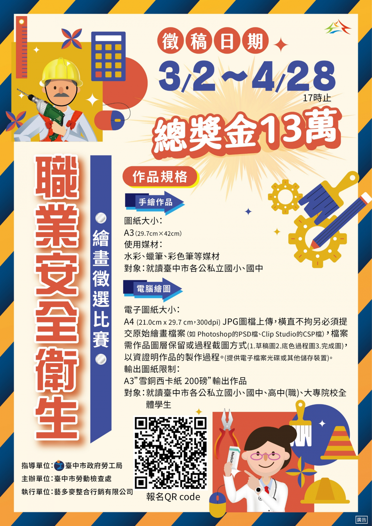 臺中市115年度職業安全衛生繪畫徵選